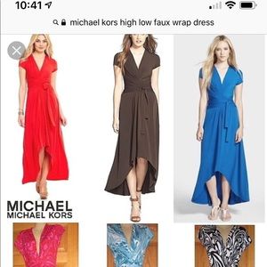 NWT Michael Kors blue wrap dress - 10